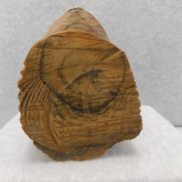 Vintage Carved Solid Wood Indian Native American Head Sculpture - Picture 8 of 8